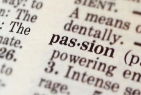 dictionary focused on the word 'passion'
