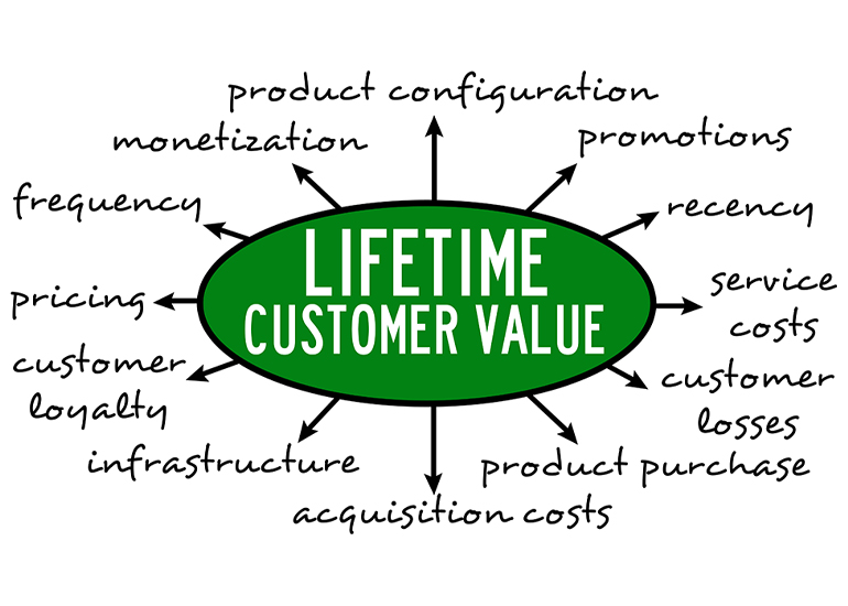 Lifetime customer value infographic