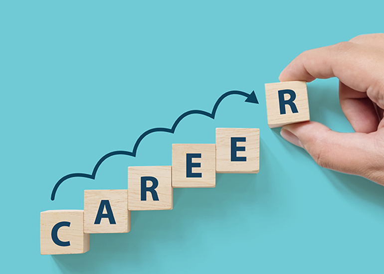 wooden blocks spelling out the word career