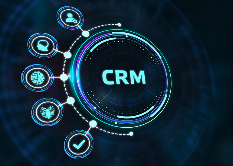 Digital graphic depicting CRM