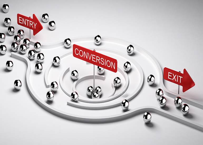 website conversion entry and exit points