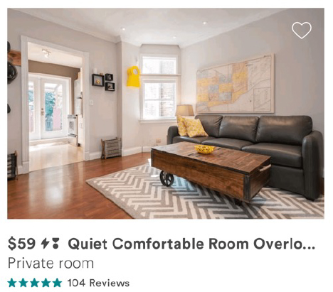 Airbnb property listing example