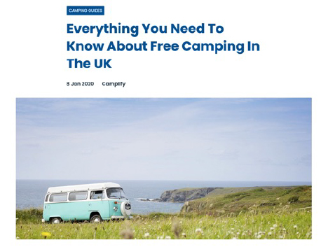 Linkable assets - ultimate guide to UK camping