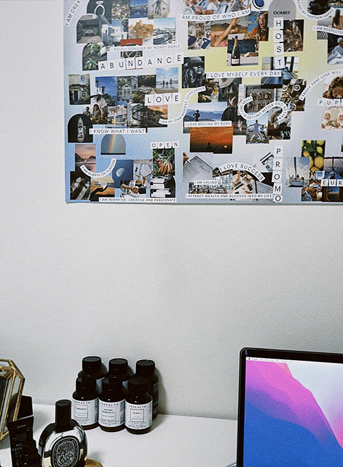 Image: Jessica Sepel's vision board at JSHealth