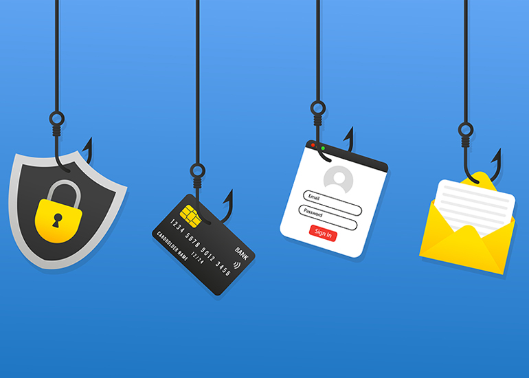 phishing cyber scam graphic