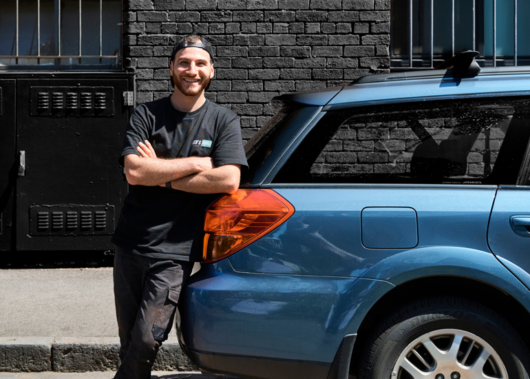 Sebastian, founder of Seb's Mobile Car Wash. Image: Zeller.