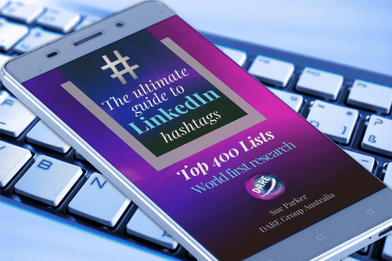 Top 400 LinkedIn hashtags on a plate