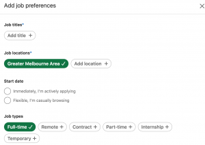 let recruiters know you are open to work