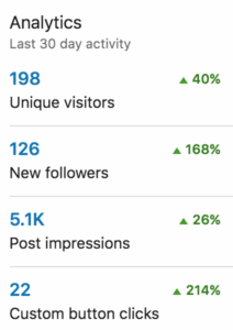 linkedin page analytics module