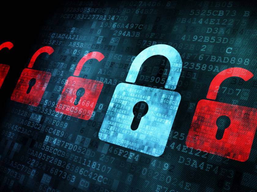 graphic padlocks on screen