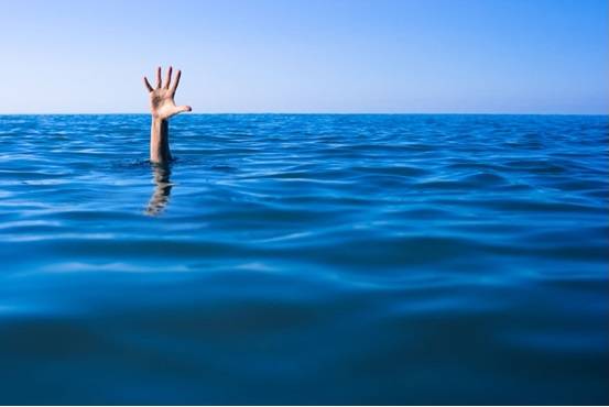 I'm drowning … not waving!