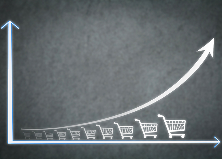 shopping cart growth graph