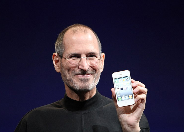 Steve Jobs with Apple iPhone