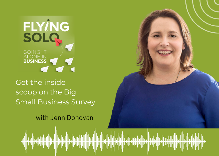 Jenn Donovan on the Flying Solo podcast: Big Small Business Survey