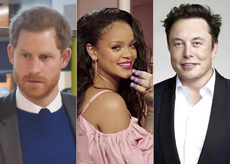 Prince Harry, Rihanna, Elon Musk
