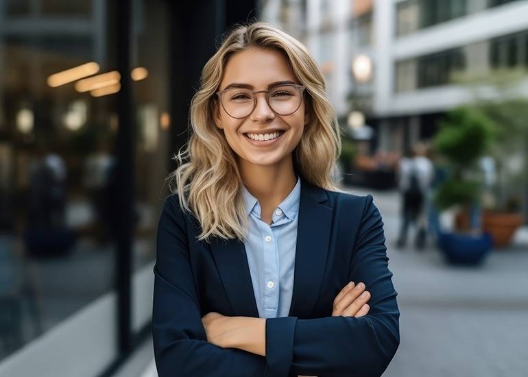 confident young business woman