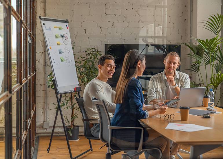 marketing agency team discussion