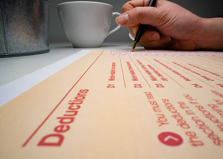 tax deductions form