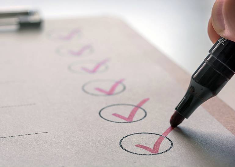 ticking off to do list