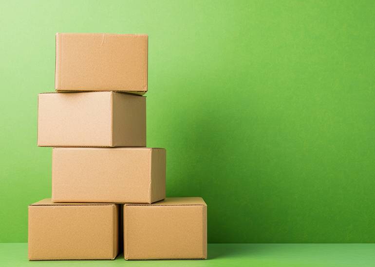 Stack of cardboard boxes