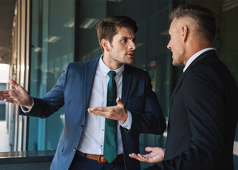 business dispute- business owners arguing