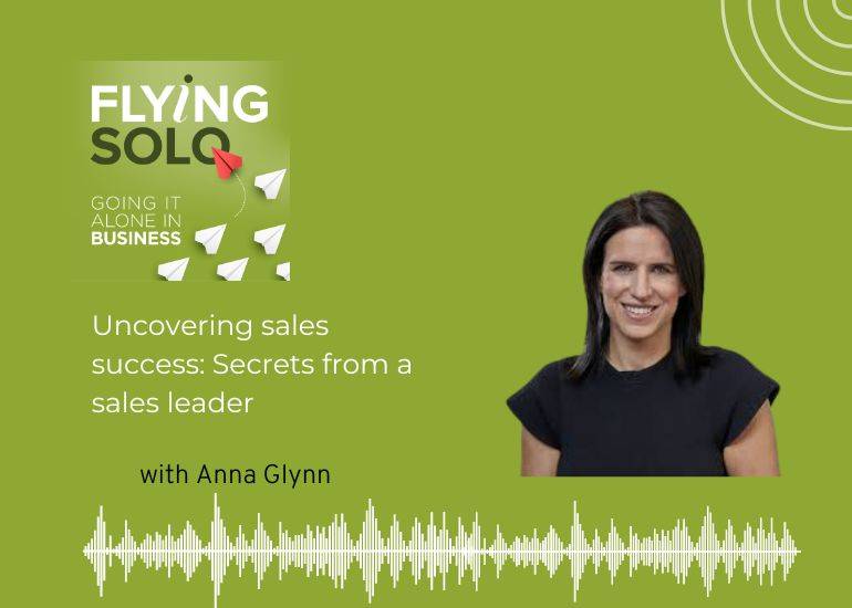 Anna Glynn flying solo podcast graphic