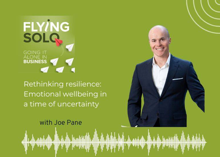 Joe Pane Flying Solo podcast graphic
