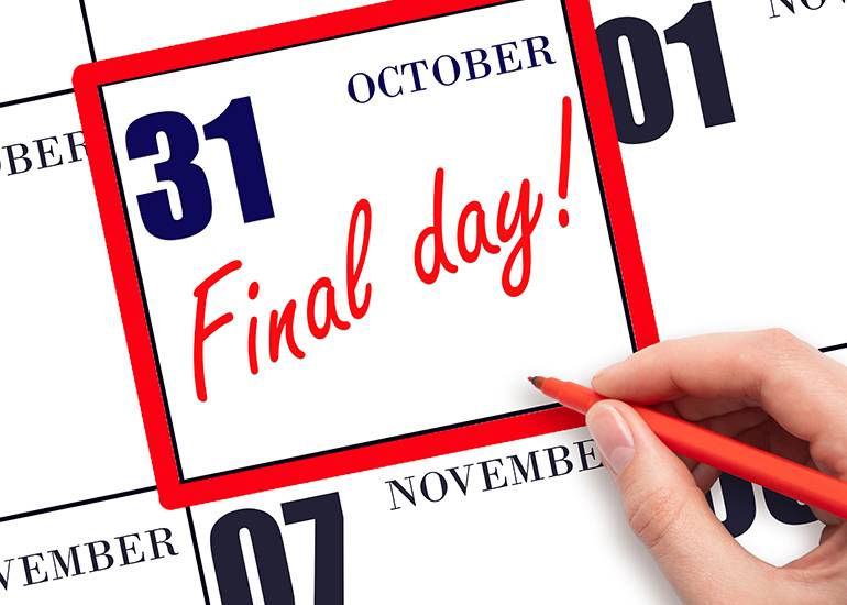 tax time deadline october 31