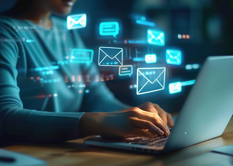 Email marketing specialist designing a visually appealing newsletter template. Boost subscriber engagement, drive conversions, and enhance brand communication by email