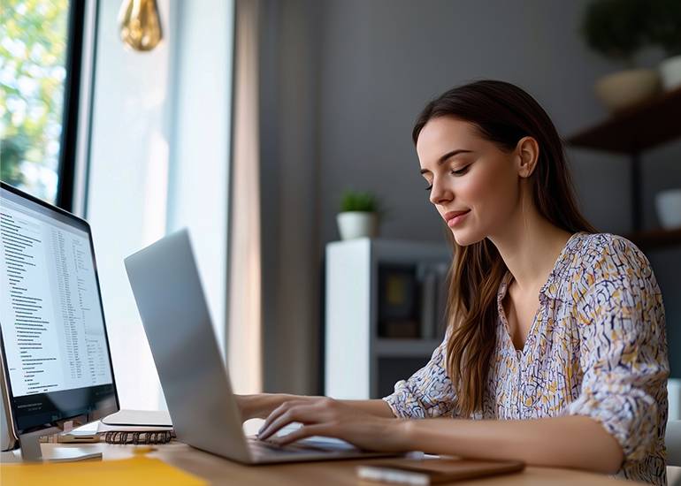 small business owner at a desk contemplating their solo business